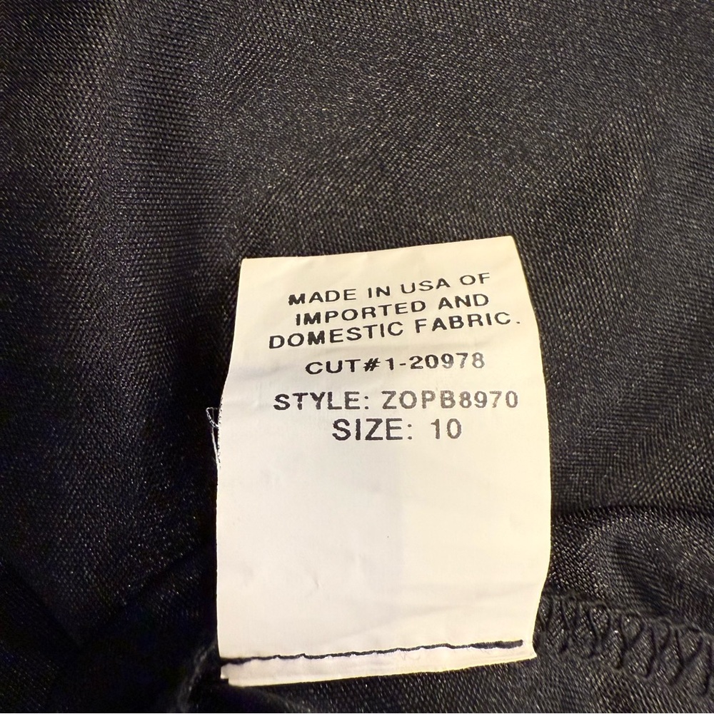 David Meister Black Ruched Beaded Cocktail Dress Long Sleeve Size 10 - Picture 12 of 12